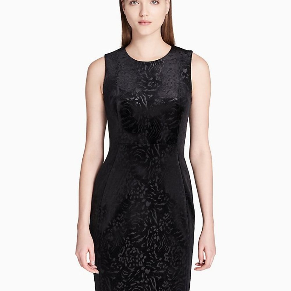 Calvin Klein Velvet Sheath Dress